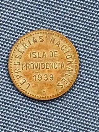 1939 Venezuela Isla De Providencia 12 1/2 Bolivar Leper Colony