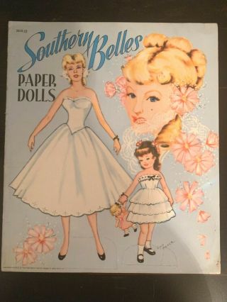 Vintage 1953 Saalfield Southern Belles Paper Dolls Uncut