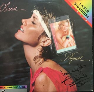 Olivia Newton John - Signed Album & Backstage Pass - Vintage Physical Laserdisc