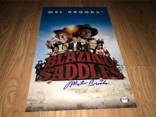 Mel Brooks Signed 11x17 Photo Blazing Saddles Psa Dna