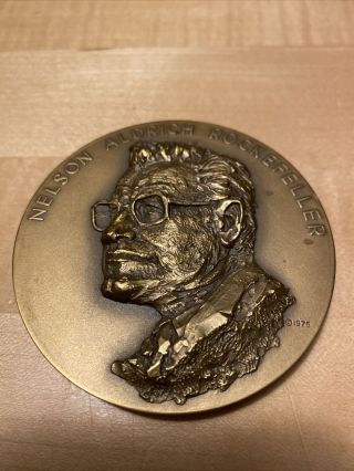 Nelson A Rockefeller Vice Presidential Medal Medallic Arts York Bronze 70mm