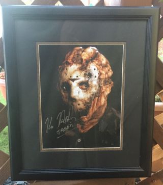 Friday The 13th Jason Voorhees Framed Photo Signed By Kane Hodder (unique)