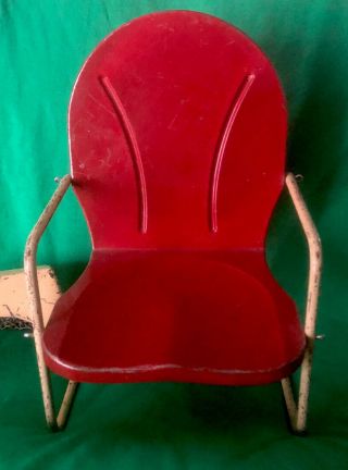 Vintage Amsco Lawn Chair Metal Doll E Swing Red