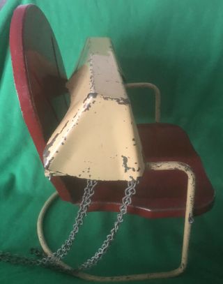 Vintage Amsco Lawn Chair Metal Doll E Swing Red 3