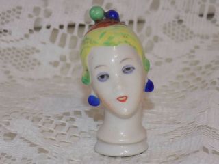 Antique German Half Doll With Beads Art Deco Flapper