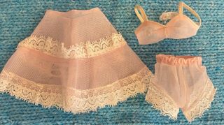 Vintage Ideal Tammy Doll 9091 Pink Petticoat W/matching Panties An Bra Tagged