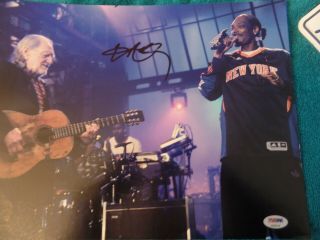 Willie Nelson Autographed 11x14 Photo With Snoop Dogg Psa Dna Certification
