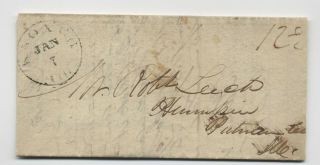 1840 Knox C.  H.  Illinois Stampless Folded Letter [5806.  3]