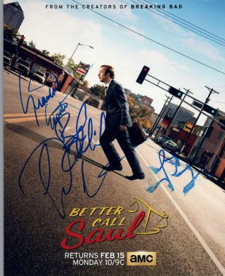 Better Call Saul Cast Signed Autograph 8x10 Photo By 4 Bob Odenkirk Esposito