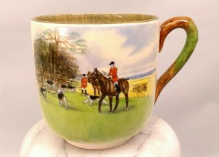 Antique W.  T.  Copeland & Sons England Cup - Art By Lionel Edwards English Fox Hunt