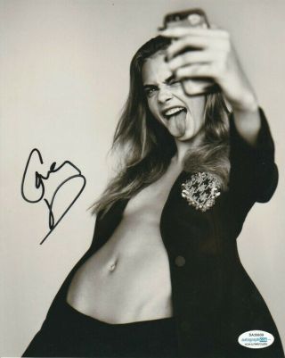 Sexy Model Actress Cara Delevingne Signed 8x10 Photo 1 Acoa Exact Proof