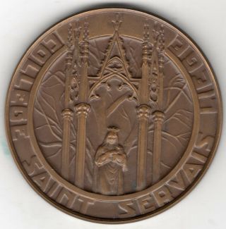 1938 Belgium Medal For The 100 Year Anniversary Of Saint Servais College,  Liege