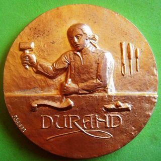L@@k Worker With Tools On Shop Sculpture Durand Award Golden Medal By Fraisse