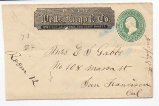 1880s Us Wells Fargo Gov 