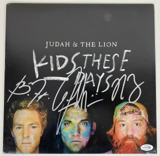 Judah & The Lion Kids These Days Signed Autograph Vinyl Album Acoa Judah Akers