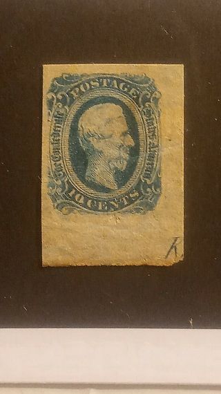 Csa 12 Stamp Confederate States 10 Cents Jefferson Davis Archer Richmond Va