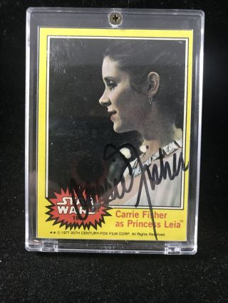 Carrie Fisher - Star Wars - Princess Leia - Signed Card