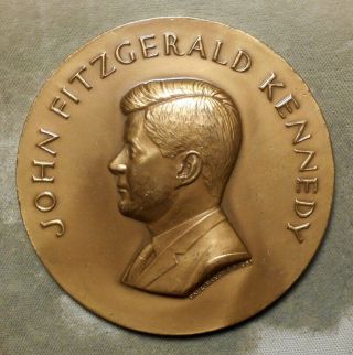 John F.  Kennedy Official Inaugural Medal 1961,  Bronze,  70mm,  Paul Manship F.