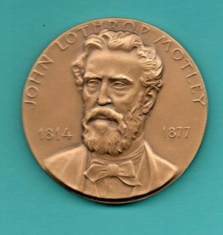 1970 Us York Univ Hall Of Fame Series; John Lothrop Motley Bronze Medal Coin