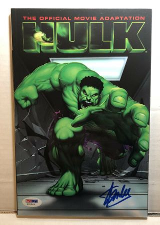 Signed Stan Lee Official Movie Adaptation Incredible Hulk Marvel Comic Psa Dna
