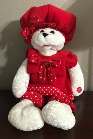 Chantilly Lane Musicals Bear Red Hat Singing Top Of The World 22 "