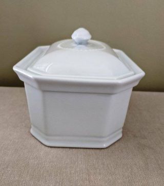 Rare Apilco France CLASSIC WHITE 6 Porcelain Pate Box with Lid 7 - 1/2 