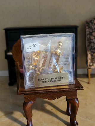 Miniature Clare Bell Brassworks Nib Coach Lanterns 1790 - 130 Made In Usa