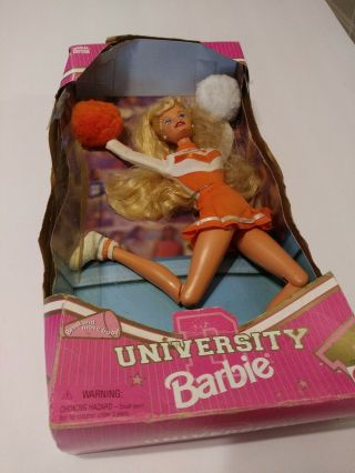 1996 Mattel University Of Texas Barbie Doll 17792 Special Edition Pack