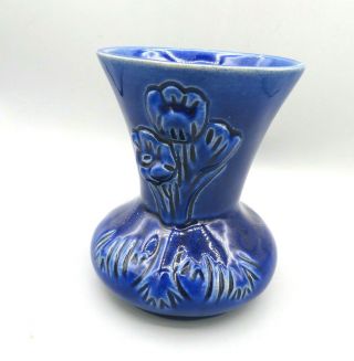 Rare Vintage Cobalt Van Briggle Anemone Vase