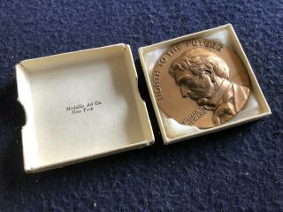 Vtg 1967 North To The Future William Seward Alaska Centennial Bronze Medallion