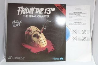 Friday The 13th - Final Chapter Laserdisc Signed By Ted White - Jsa Certified