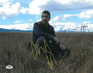 Christian Bale Signed Hostiles Authentic Autographed 11x14 Photo Psa/dna Ad89913