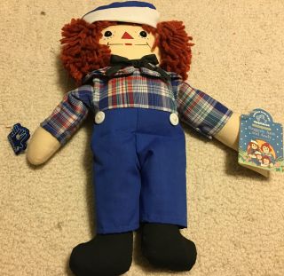 Limited Edition Raggedy Andy Awake/asleep Doll By Applause With Tags,  No Box