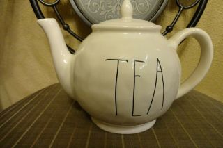 Rae Dunn Magenta M Stamped " Tea " Pot Teapot 2015/2016 Rare