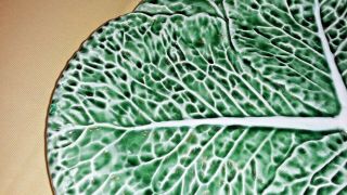 Bordello Pinheiro large oval Cabbage Leaf Platter made in Portugal 2