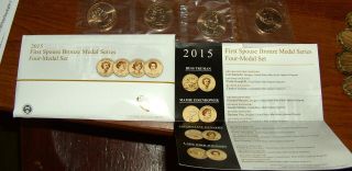 2015 First Spouse Bronze Medal Series Four Medal Set From The United States