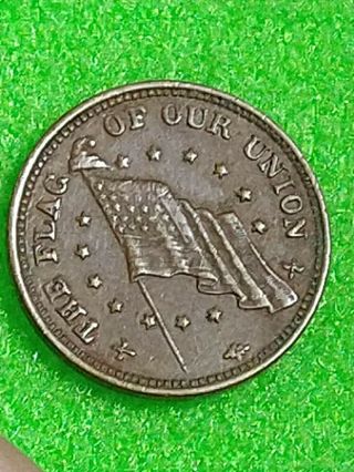 Civil War 1863 The Flag Of Our Union Shoot Him On The Spot Token Choice