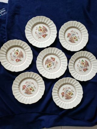Royal Doulton Grantham D5477 Set Of 7 Dinner Plates 10.  5 " D