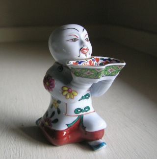 Herend Figurine Of A Chinese Man Kneeling Ming Mandarin Small Salt Bearer 3 "