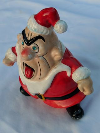 Vintage Kreiss Angry Psycho Ceramic Christmas Figurine Santa 2
