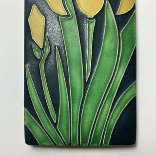 Motawi Tile - Yellow Iris - Arts & Crafts Style Pottery 3