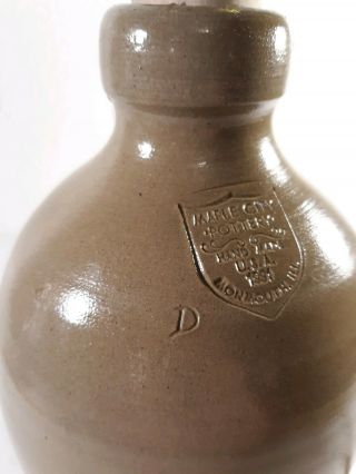 Maple City Pottery Vintage 1991 Handled Jug Jar Lamp Monmouth Illinois 3