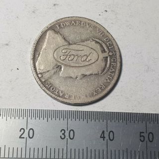 " Ford " In Oval Counter - Stamped Canada Silver 25 Cents 1909