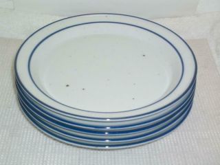 Dansk Denmark Blue Mist Set Of 5 Salad Plates 8 1/2 " Niels Refsguaard