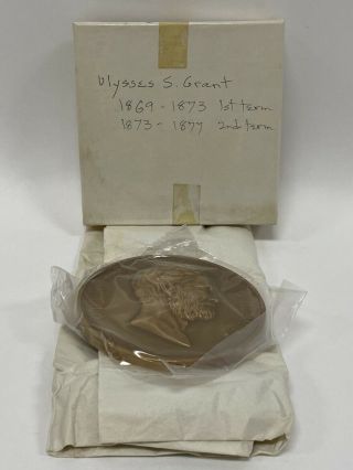 Us Ulysses S.  Grant 3” High Relief Bronze Inaugural Medal Nib