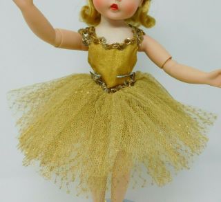Vntg 1959 15 - 17 " Madame Alexander Elise Gold Ballerina Dress 1810