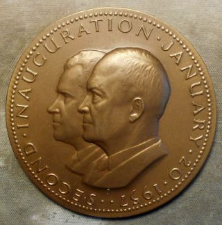 Dwight D.  Eisenhower Official Inaugural Medal,  Second Inaugural,  1957,  Bronze,