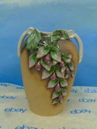 Old Patagonia Pottery Christmas Berry? Vase By Marty Frolick