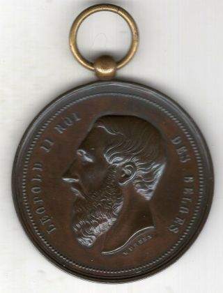 1884 Belgian Award Medal For Royal Society For Protection Of Animals,  By Wurden