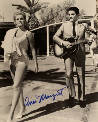 Viva Las Vegas Ann - Margret With Elvis Presley 8x10 Signed Photo Autograph Ga